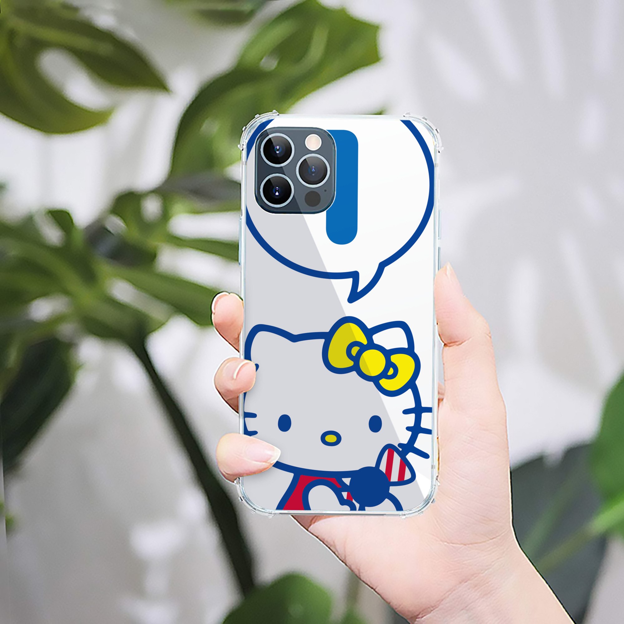 （画像用） Hello Kitty ハローキティ 【iPhone 12シリーズ対応】透明スマホケース（クリアソフトケース）